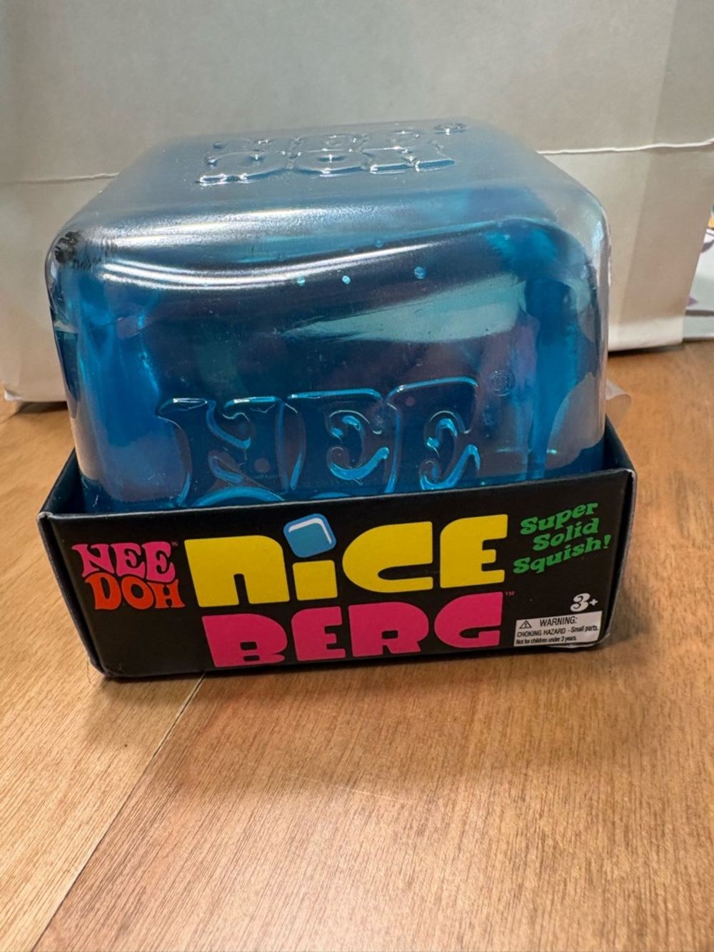 Needoh Nice Berg Super Solid Squish Blue Toy
